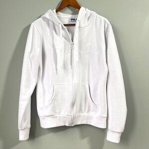 Fila Zip Up Hoodie in white size Large